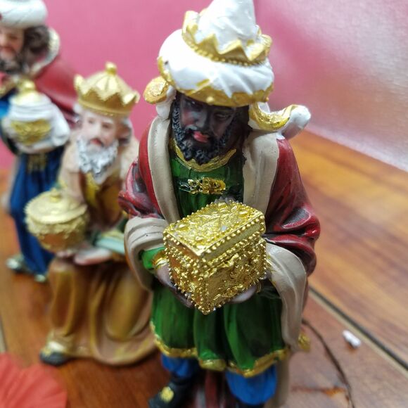 Christmas Nativity Scene Set Figures Polyresin Figurines Baby Jesus 11PCS SET - Picture 7 of 12